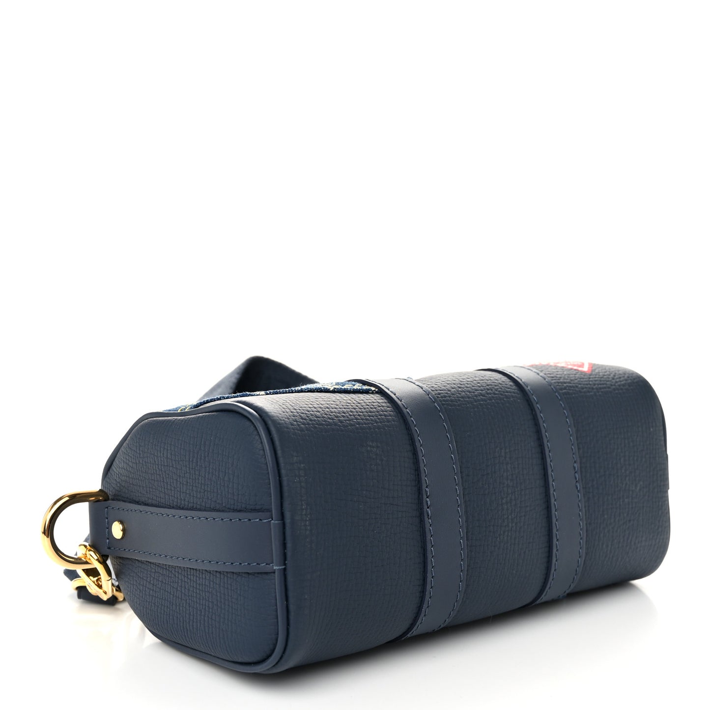 X NIGO Taurillon Monogram Denim Drip Keepall XS Blue