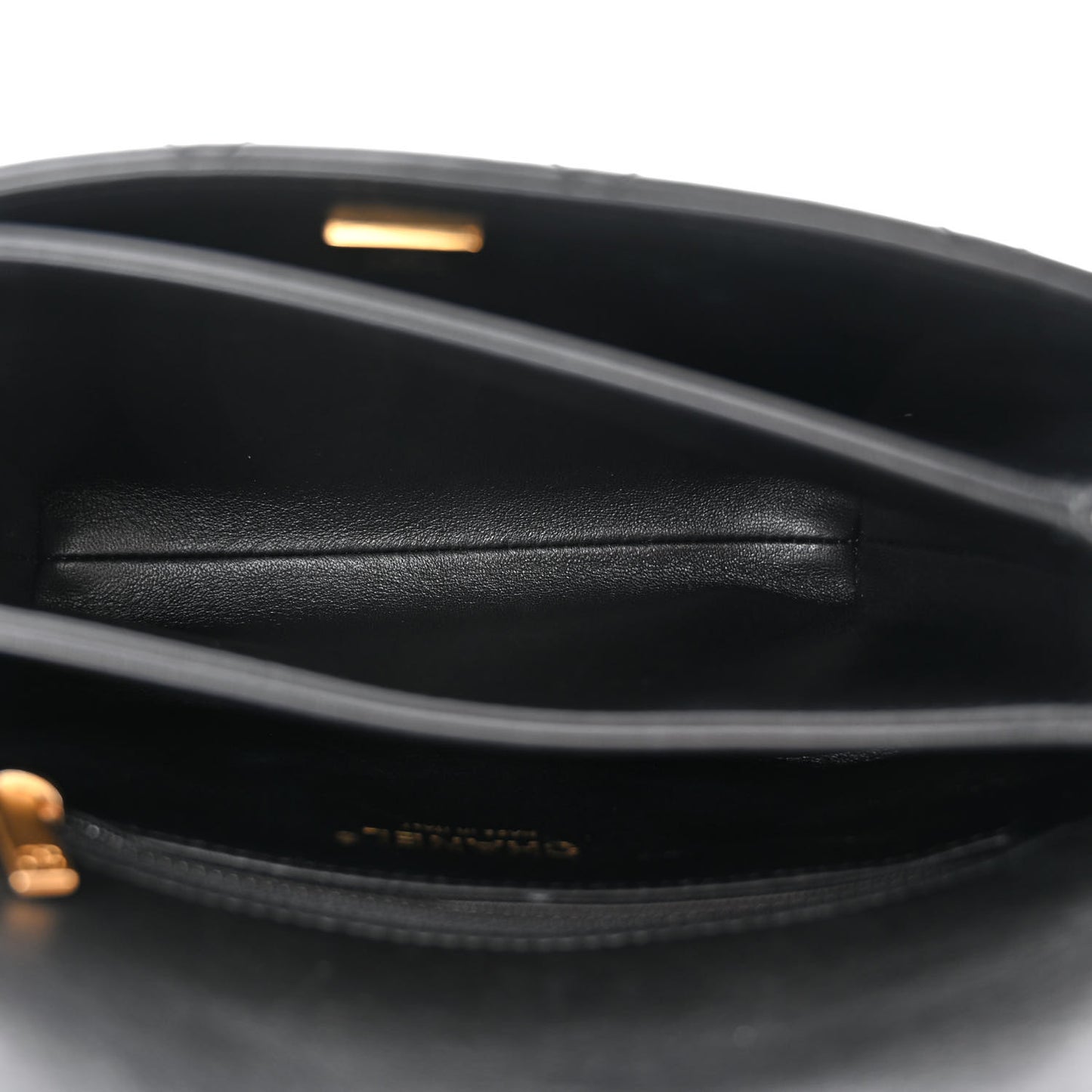 Lambskin Quilted On And On Small Chain Flap Black