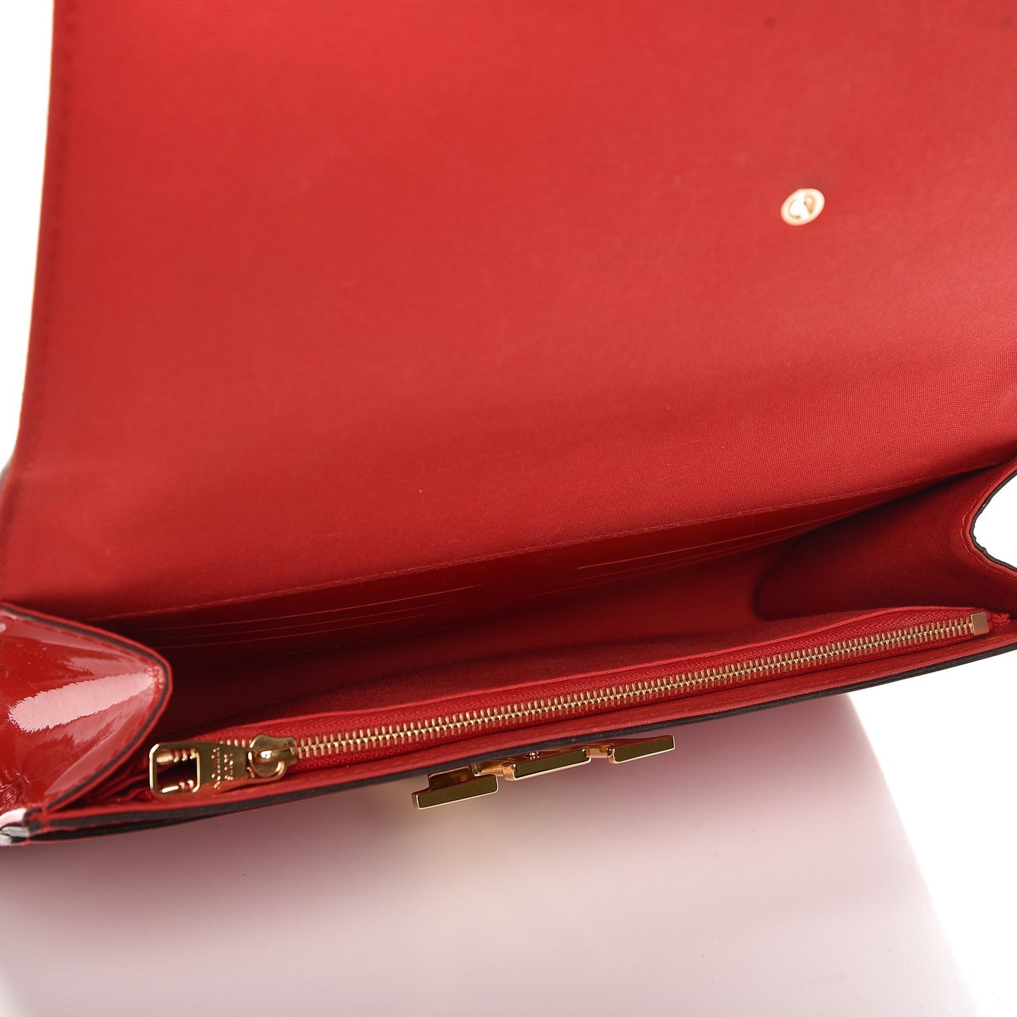 Patent Louise Clutch Cherry