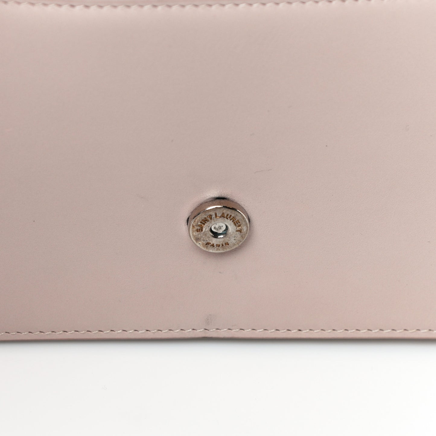 Smooth Calfskin Classic Monogram Kate Tassel Chain Wallet Nude Powder