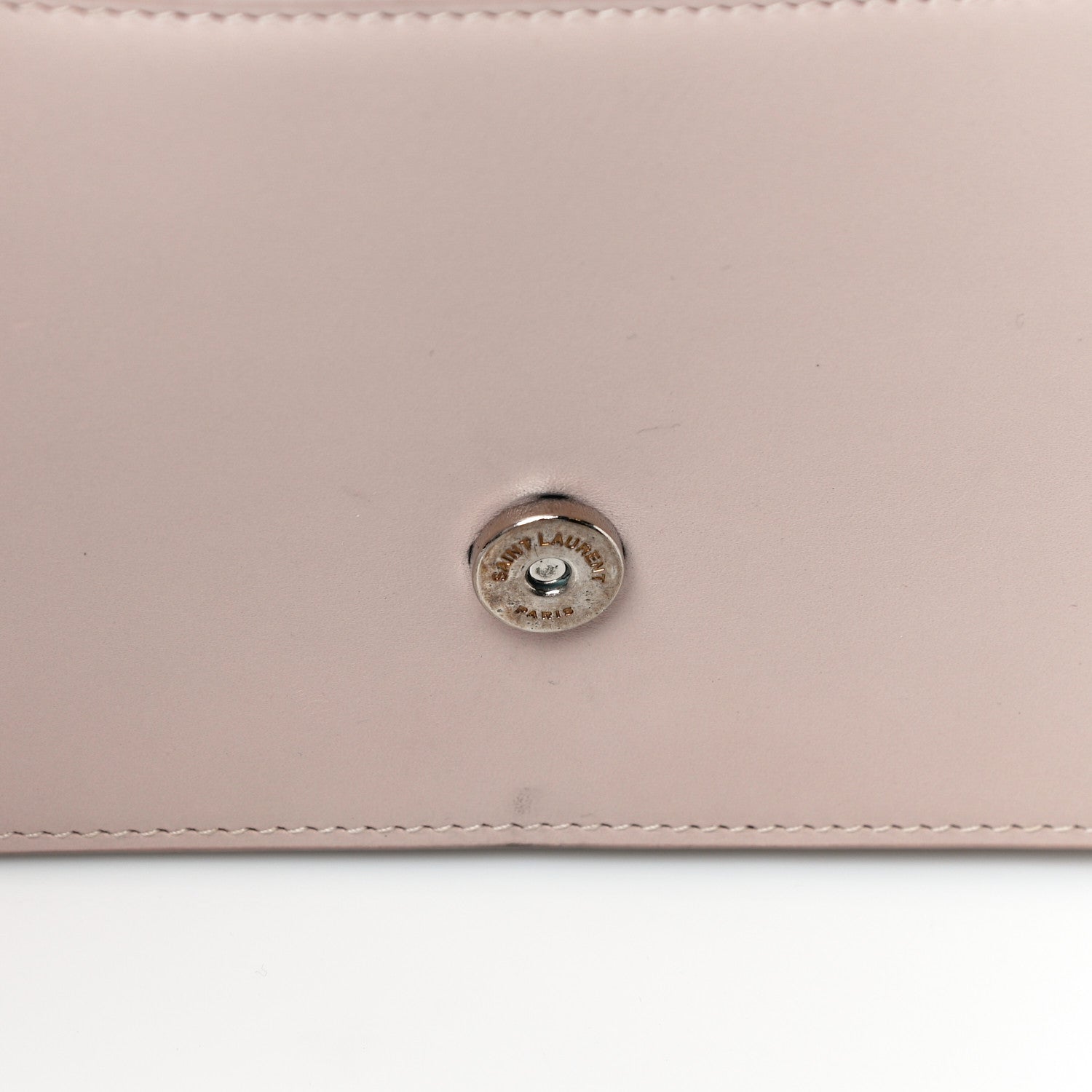 Saint Laurent Smooth Calfskin Classic Monogram Kate Tassel Chain Wallet Nude Powder 15 of 16