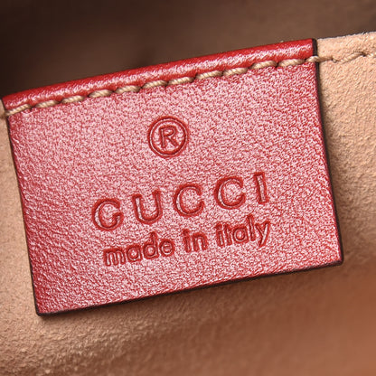 Gucci Calfskin Matelasse GG Marmont Cosmetic Case Hibiscus Red 7 of 9