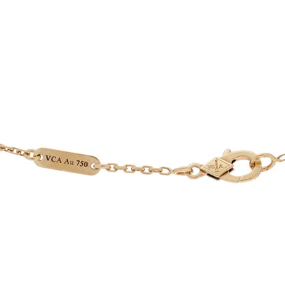 Van Cleef & Arpels 18K Yellow Gold Carnelian Vintage Alhambra Pendant Necklace 4 of 4