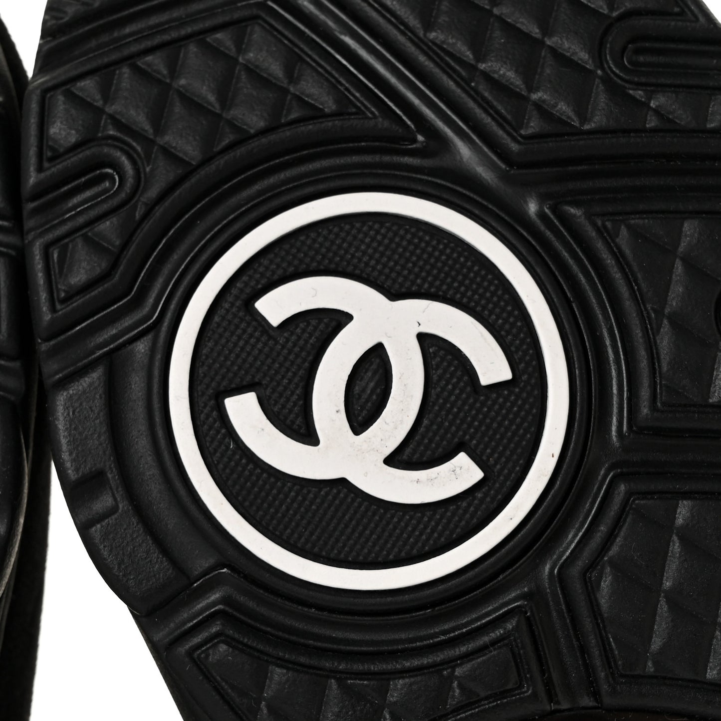 Nylon Calfskin Suede CC Sneakers 37 Black