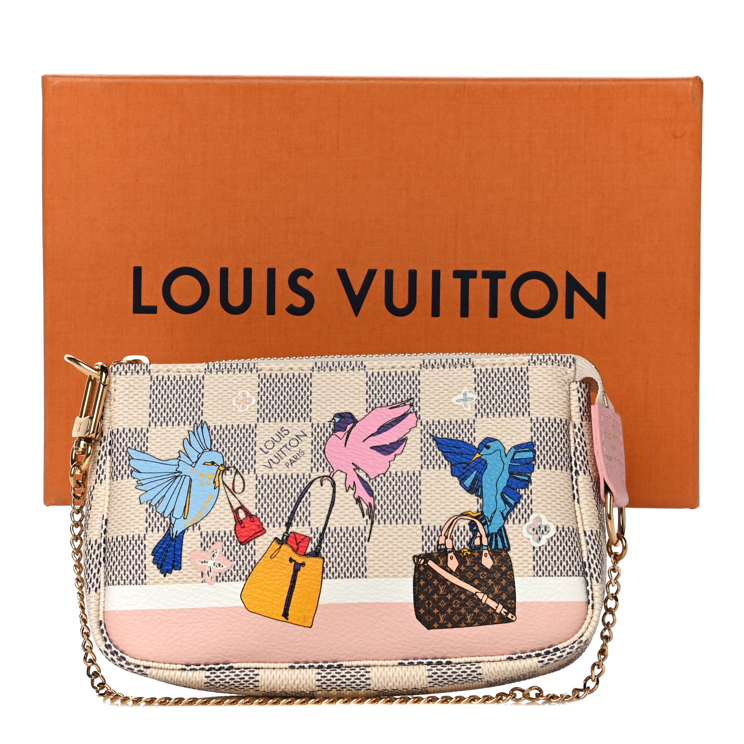 Louis Vuitton Damier Azur 2018 Christmas Animation Mini Pochette Accessories 11 of 11