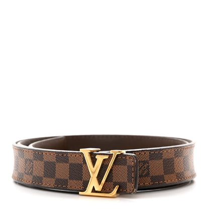 Louis Vuitton Mini Damier Ebene 25mm LV Initiales Belt 80/32 1 of 7
