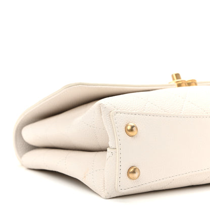 Chanel Grained Calfskin Small Stitched Flap White 9 of 10