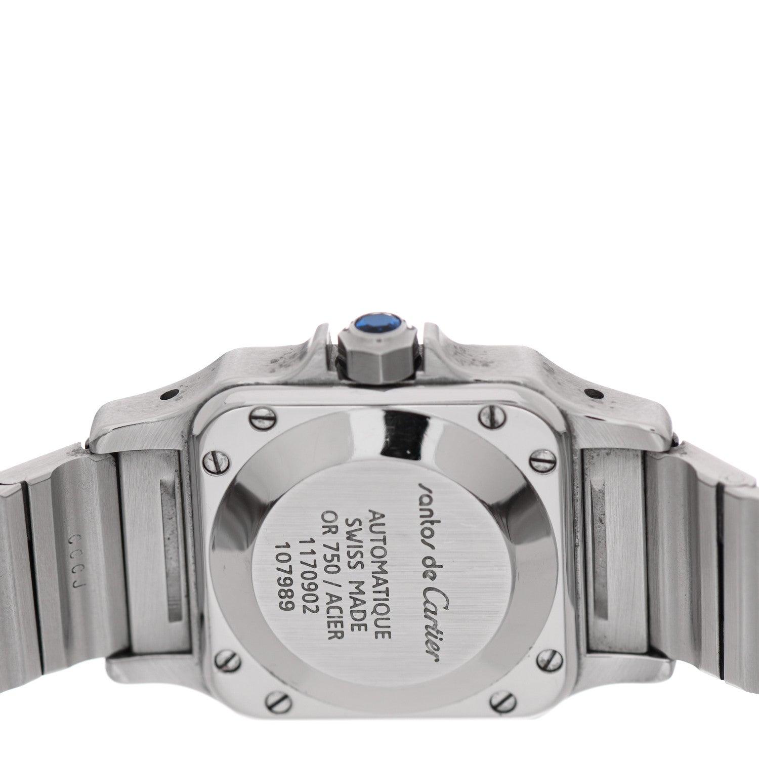 Cartier Stainless Steel 18K Yellow Gold 24mm Santos De Cartier Galbee Automatic Watch 4 of 6
