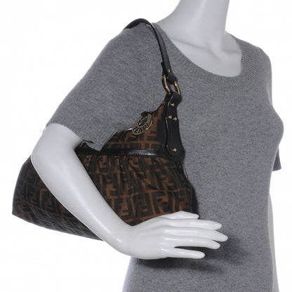 Fendi Zucca Cuoio Lucido Chef Hobo Tobacco Moro 2 of 8