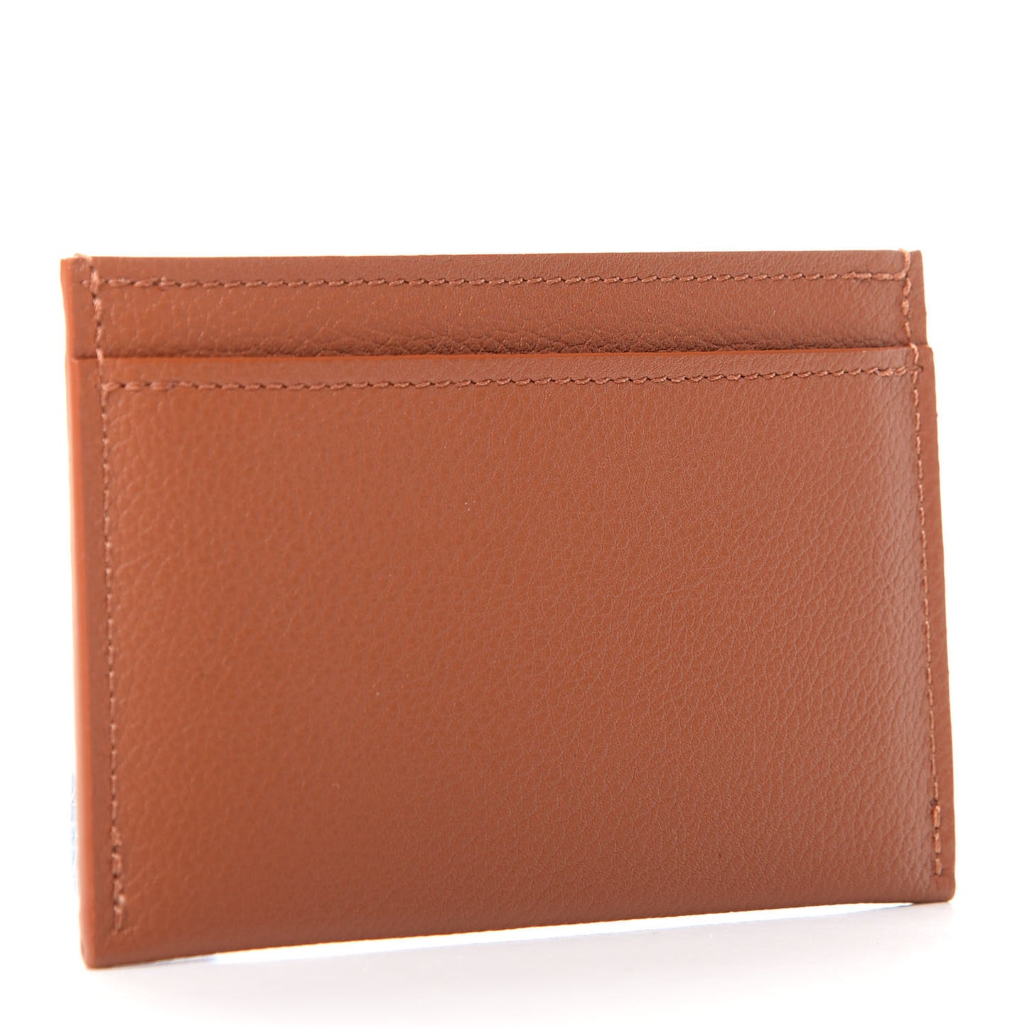 Calfskin Lockme Card Holder Caramel