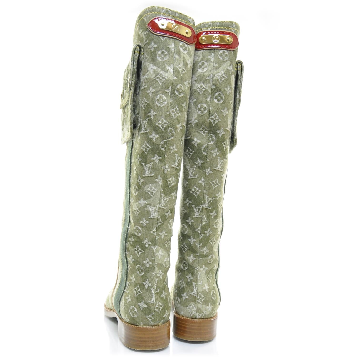 Louis Vuitton Denim Monogramouflage Greenwich Flat Boots 37.5 3 of 6