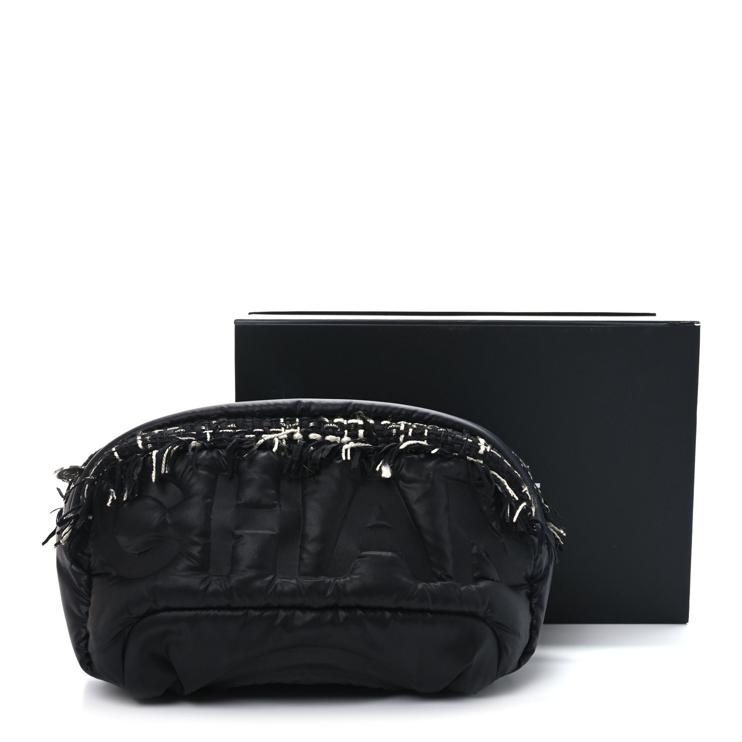 Chanel Nylon Tweed Coco Neige Belt Bag Black 11 of 11