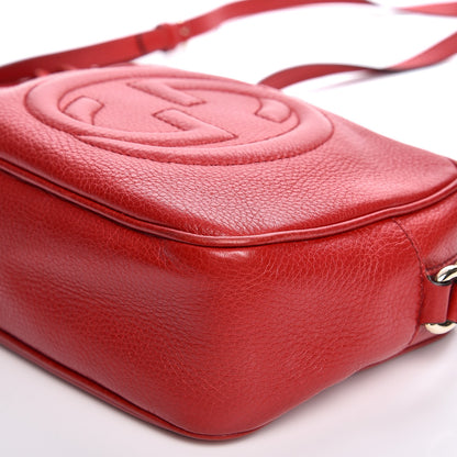 Gucci Pebbled Calfskin Small Soho Disco Bag Tabasco Red 9 of 9