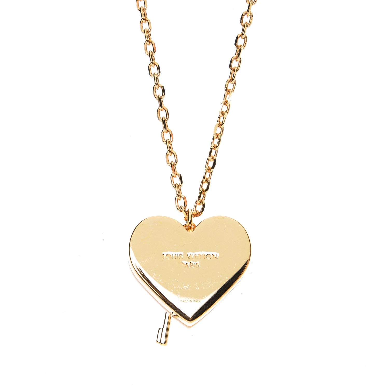 Louis Vuitton Lock Me Heart Necklace Rose Velours 5 of 6