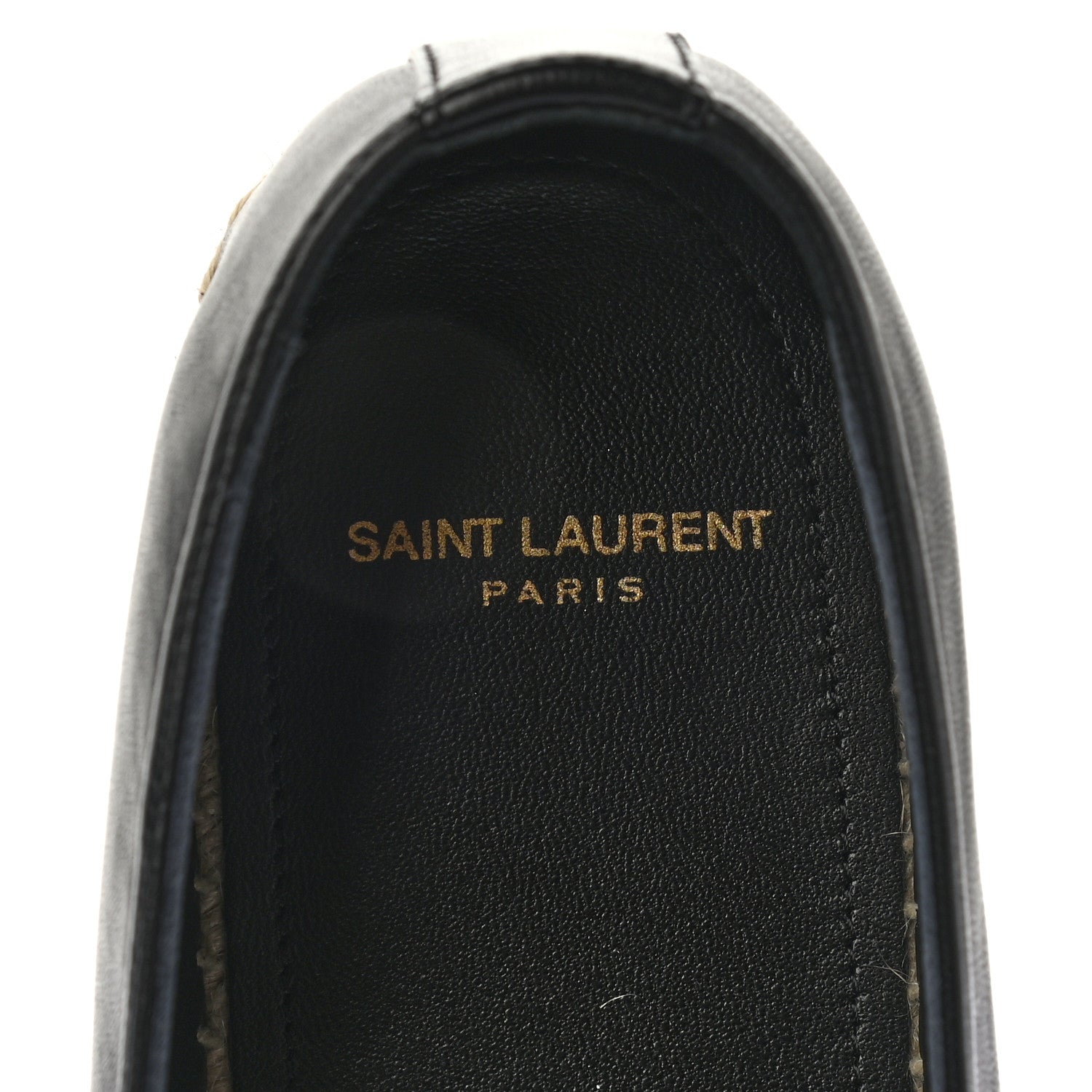 Saint Laurent Lambskin Monogram Espadrilles 41 Black 5 of 9