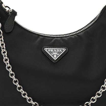 Prada Nylon Re-Edition 2005 Shoulder Bag Black 7 of 7
