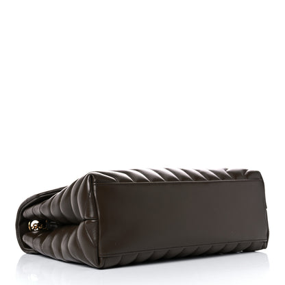 Saint Laurent Calfskin Y Quilted Monogram Medium Loulou Chain Satchel Soil Brown 4 of 15