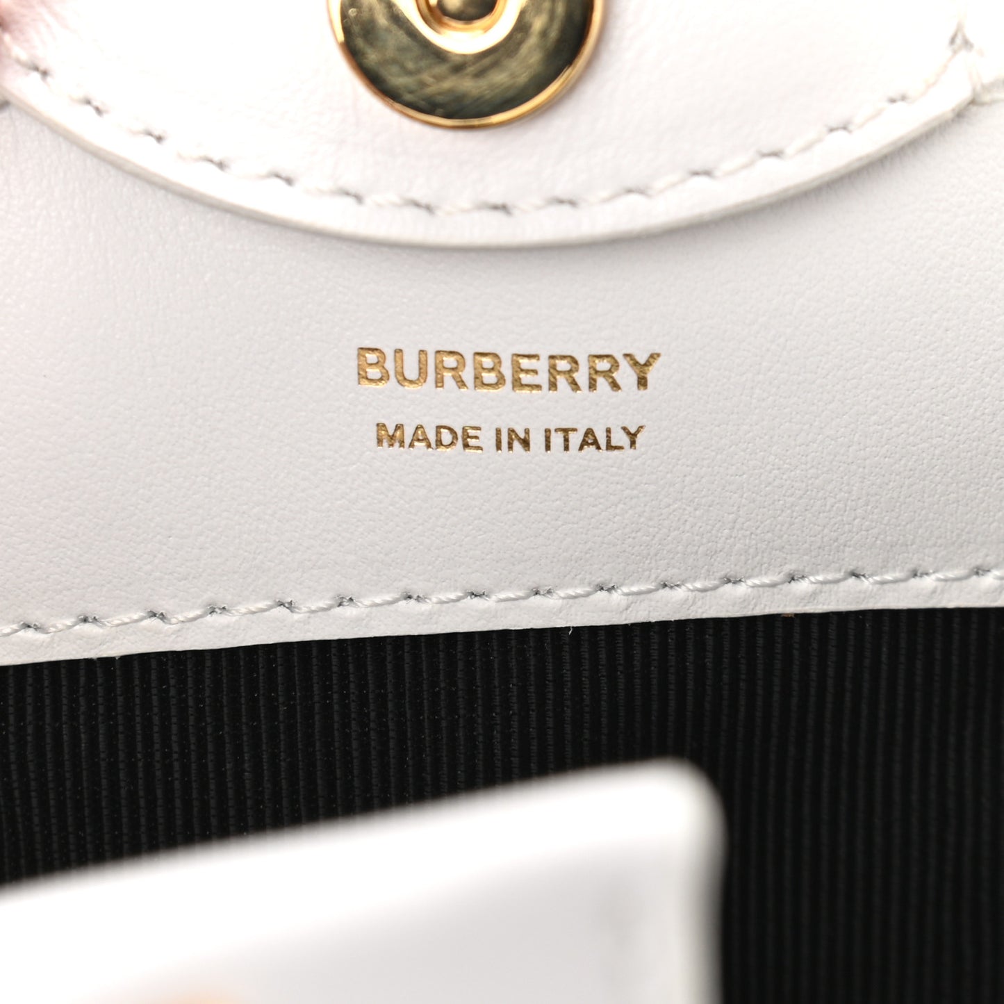 Calfskin Monogram Motif TB Bucket White