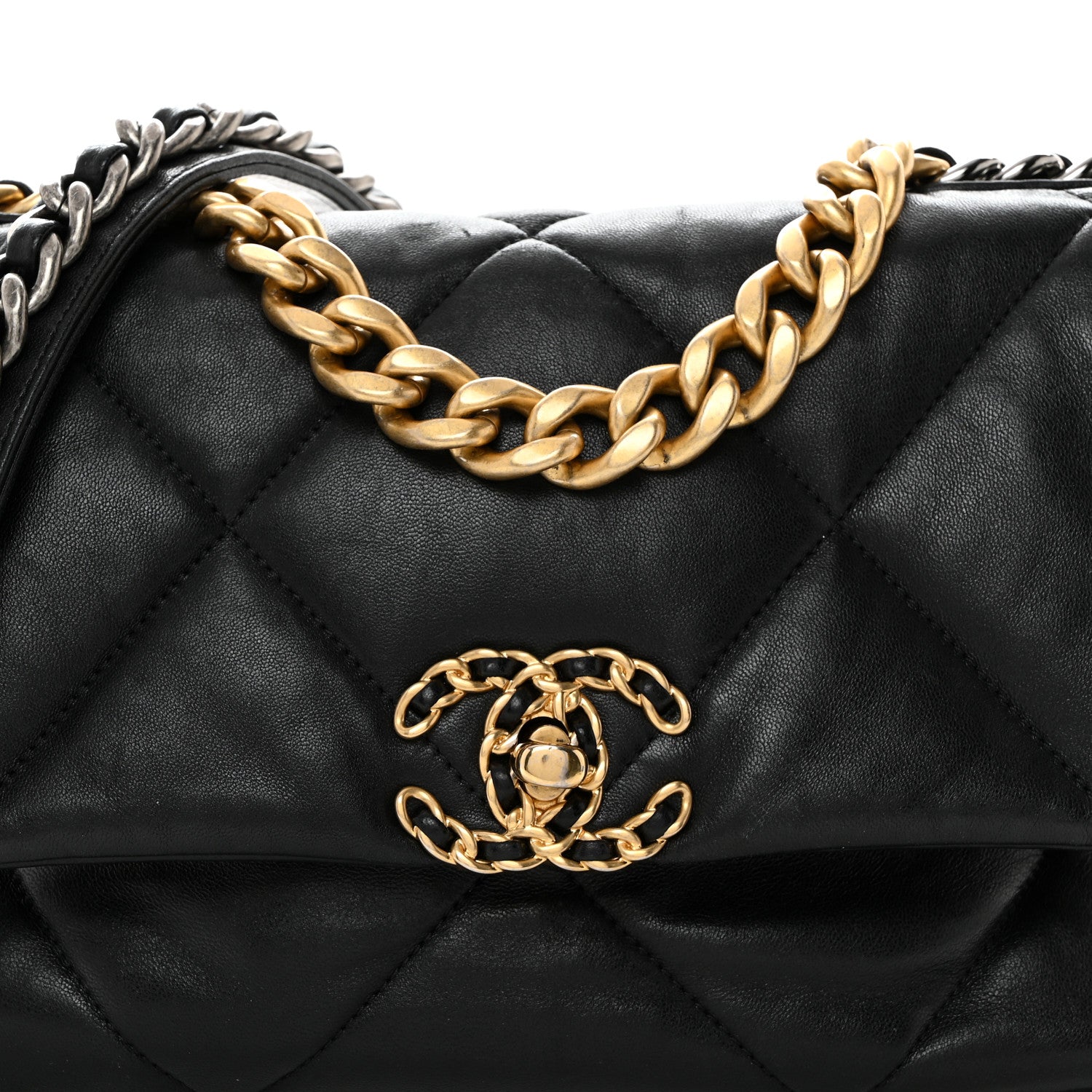 Chanel Lambskin Quilted Medium Chanel 19 Flap Black 6 of 10