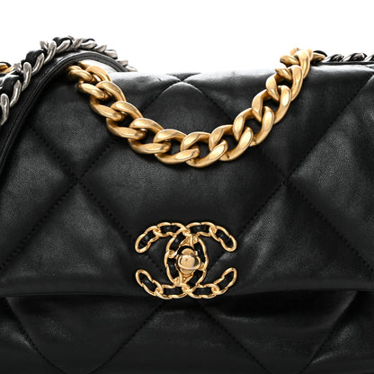 Chanel Lambskin Quilted Medium Chanel 19 Flap Black 6 of 10