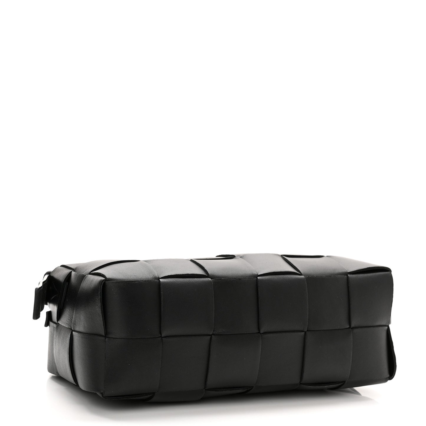 Lambskin Maxi Intrecciato Brick Cassette Bag Black