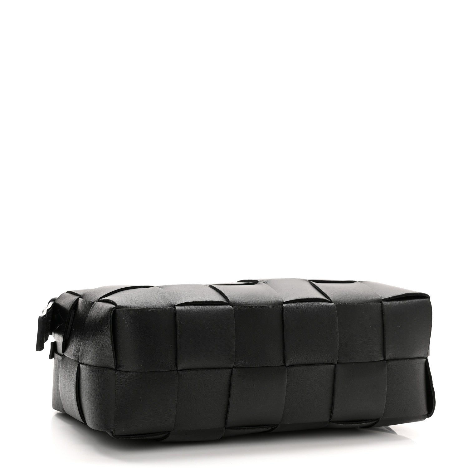 Bottega Veneta Lambskin Maxi Intrecciato Brick Cassette Bag Black 4 of 9