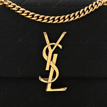 Saint Laurent Jersey Wool Patchwork Monogram Medium Jamie Baguette Black 8 of 10