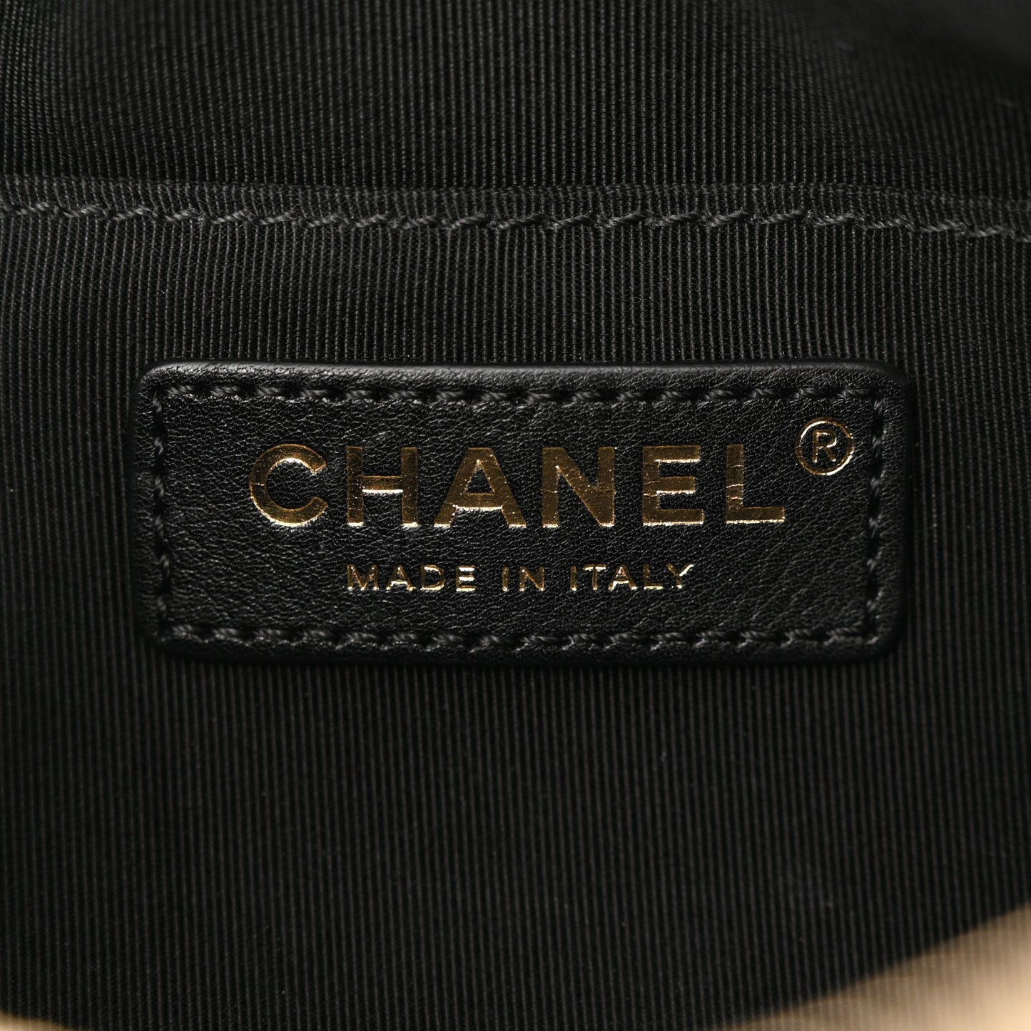 Calfskin Quilted Banane Waist Bag Fanny Pack Black