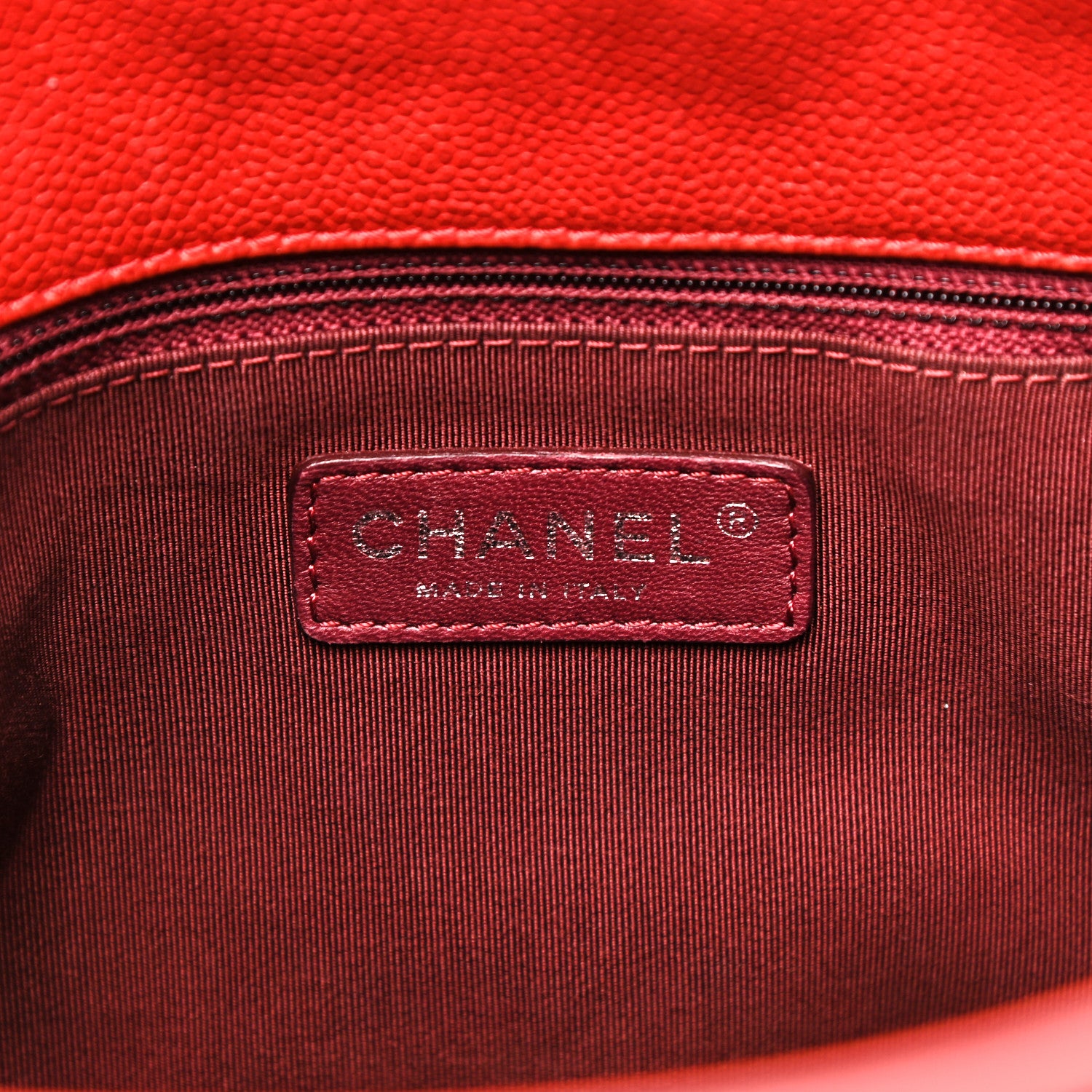 Chanel Caviar Quilted French Riviera Hobo Rouge 6 of 10