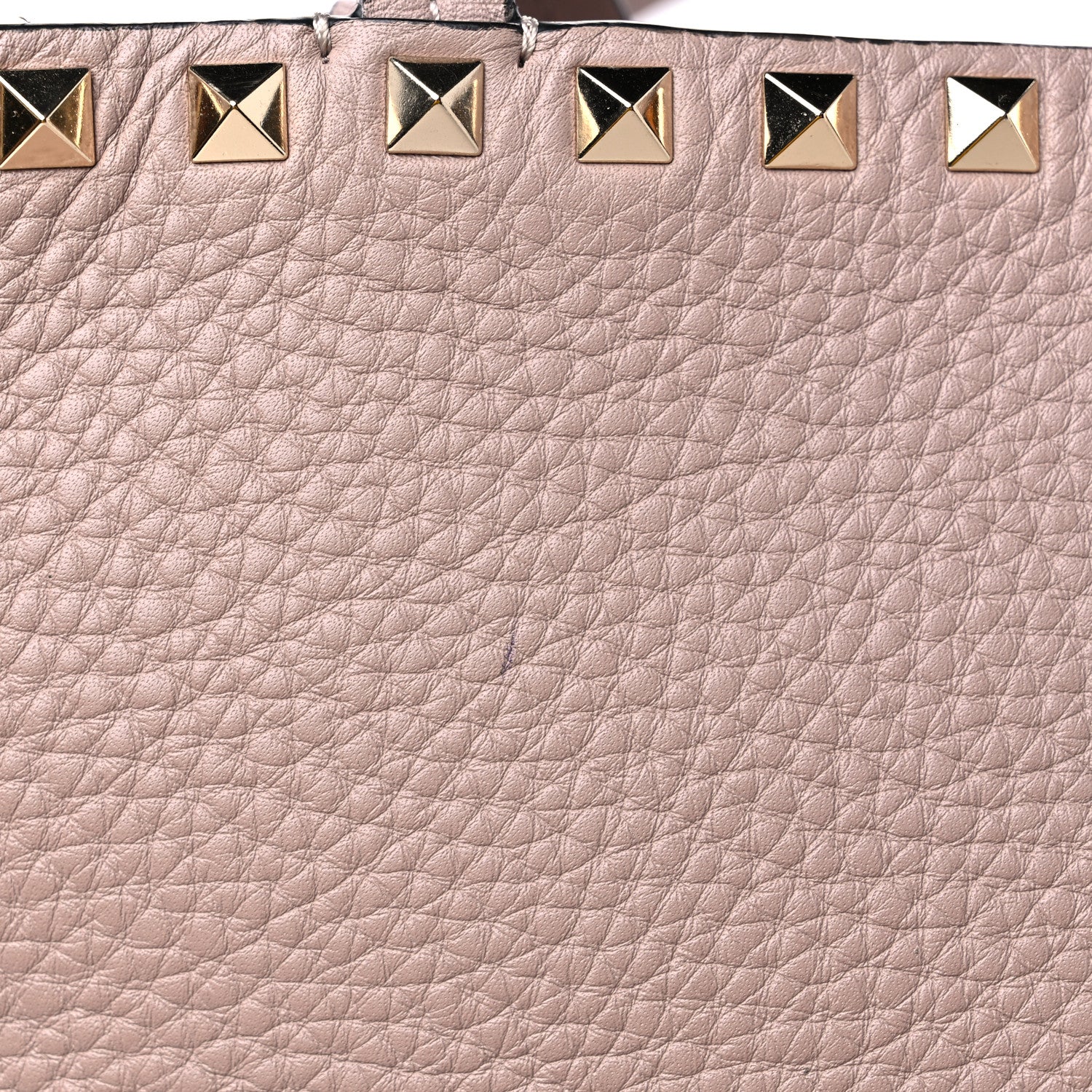 Valentino Garavani Grained Calfskin Rockstud Shoulder Tote Poudre 12 of 14