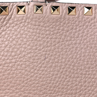 Valentino Garavani Grained Calfskin Rockstud Shoulder Tote Poudre 12 of 14
