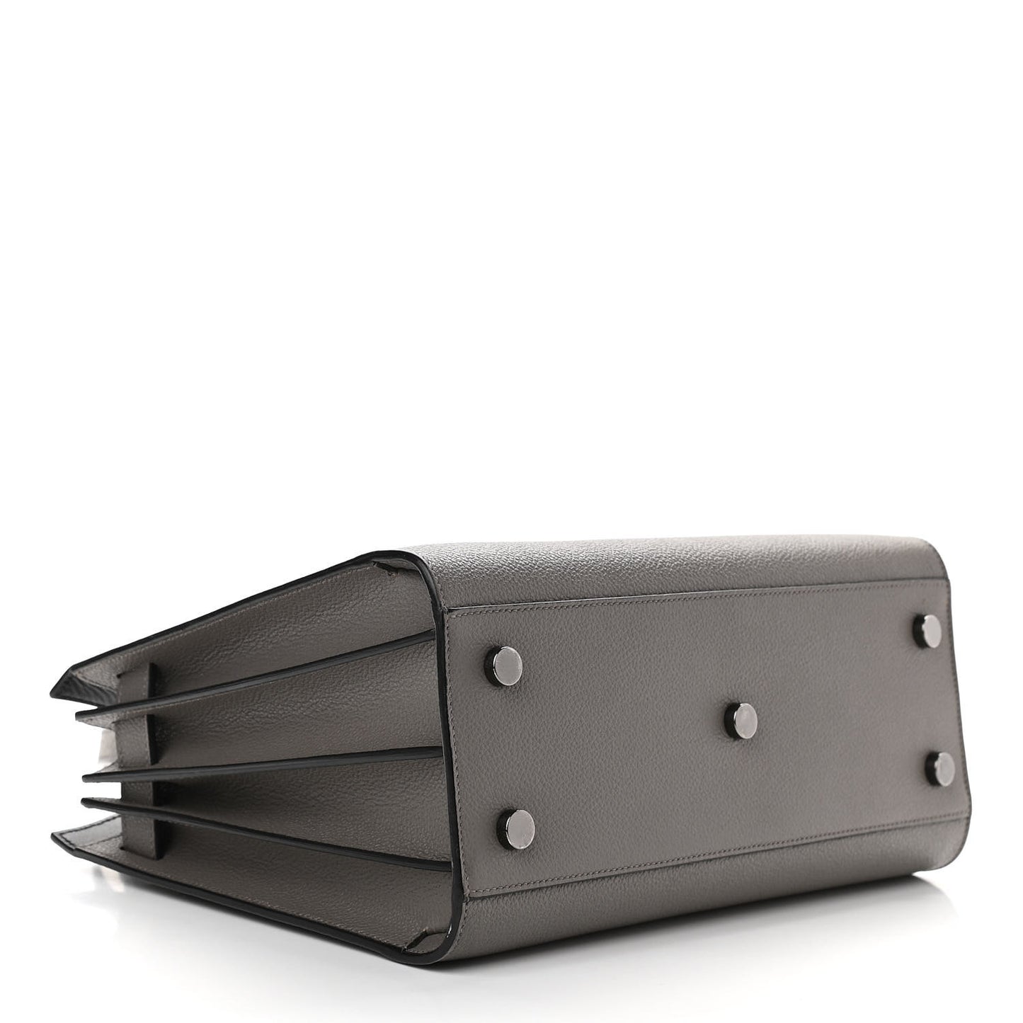 Grained Calfskin Baby Sac De Jour Fog