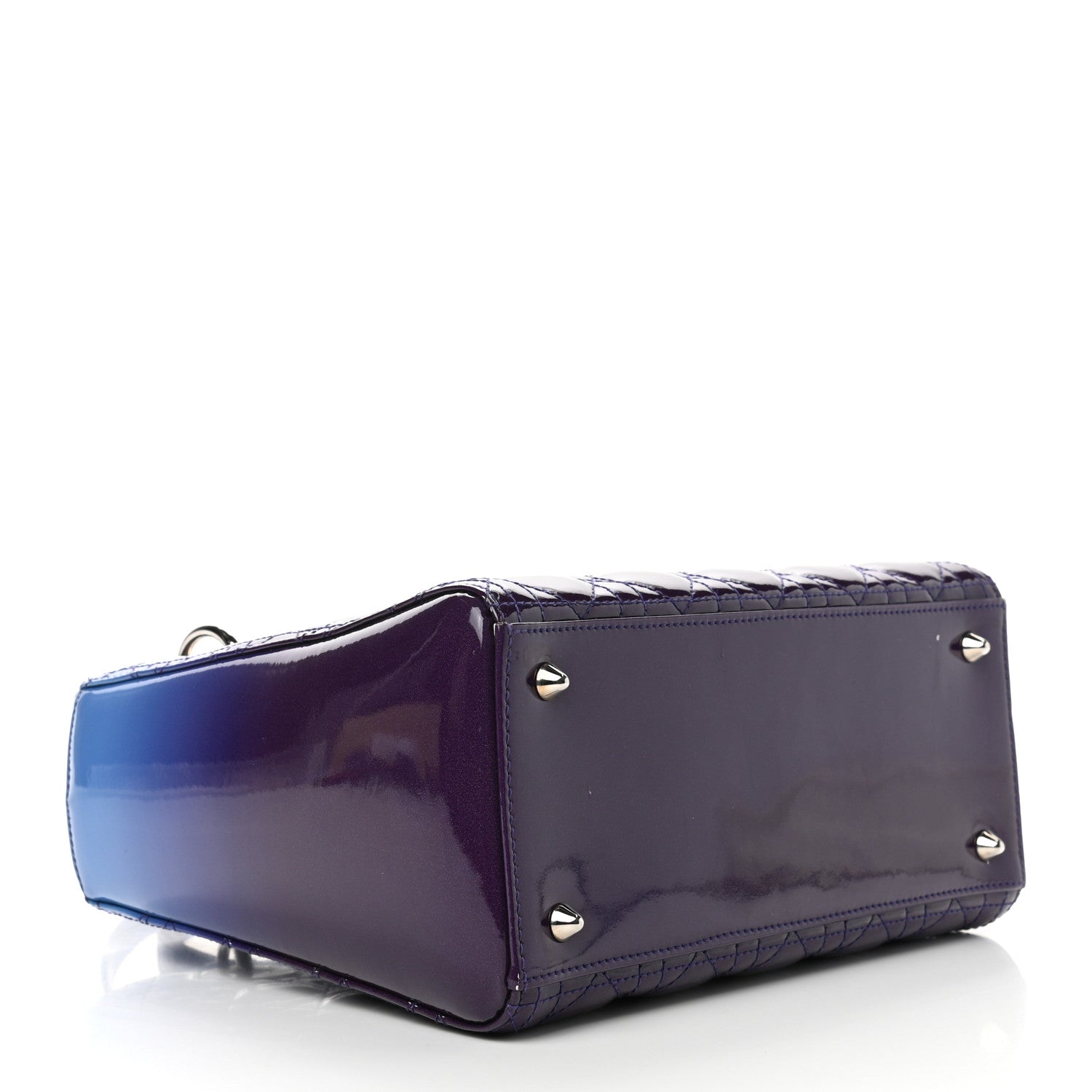 Christian Dior Patent Cannage Gradient Medium Lady Dior Purple Blue 4 of 10