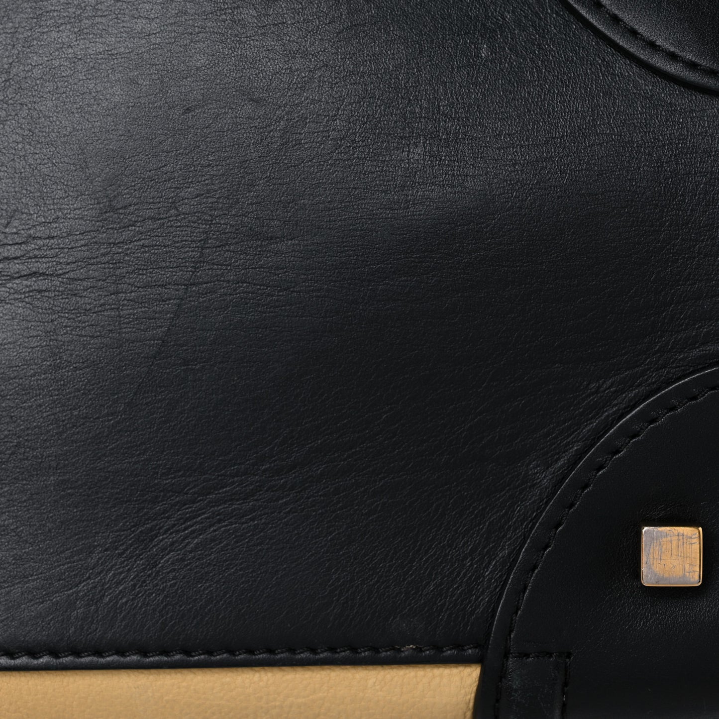 Velluto Calfskin Tri-Color Mini Luggage Vanilla