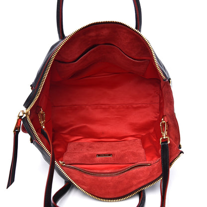 Miu Miu Goatskin Madras Zip Tote Black 4 of 12