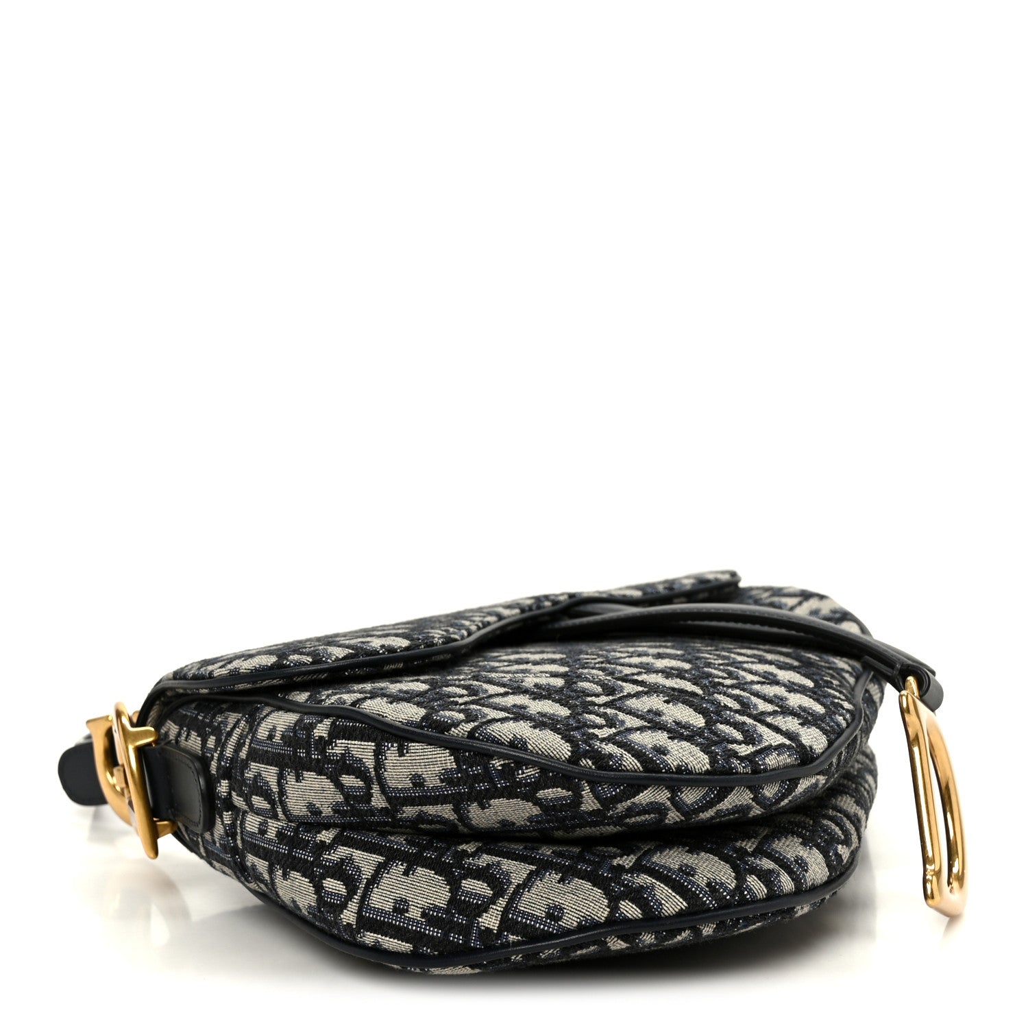 Christian Dior Oblique Saddle Bag Blue 4 of 10