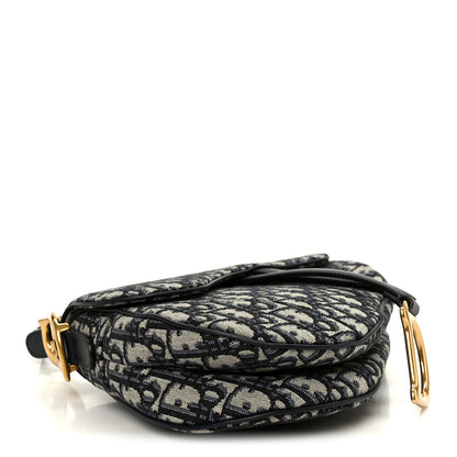 Christian Dior Oblique Saddle Bag Blue 4 of 10