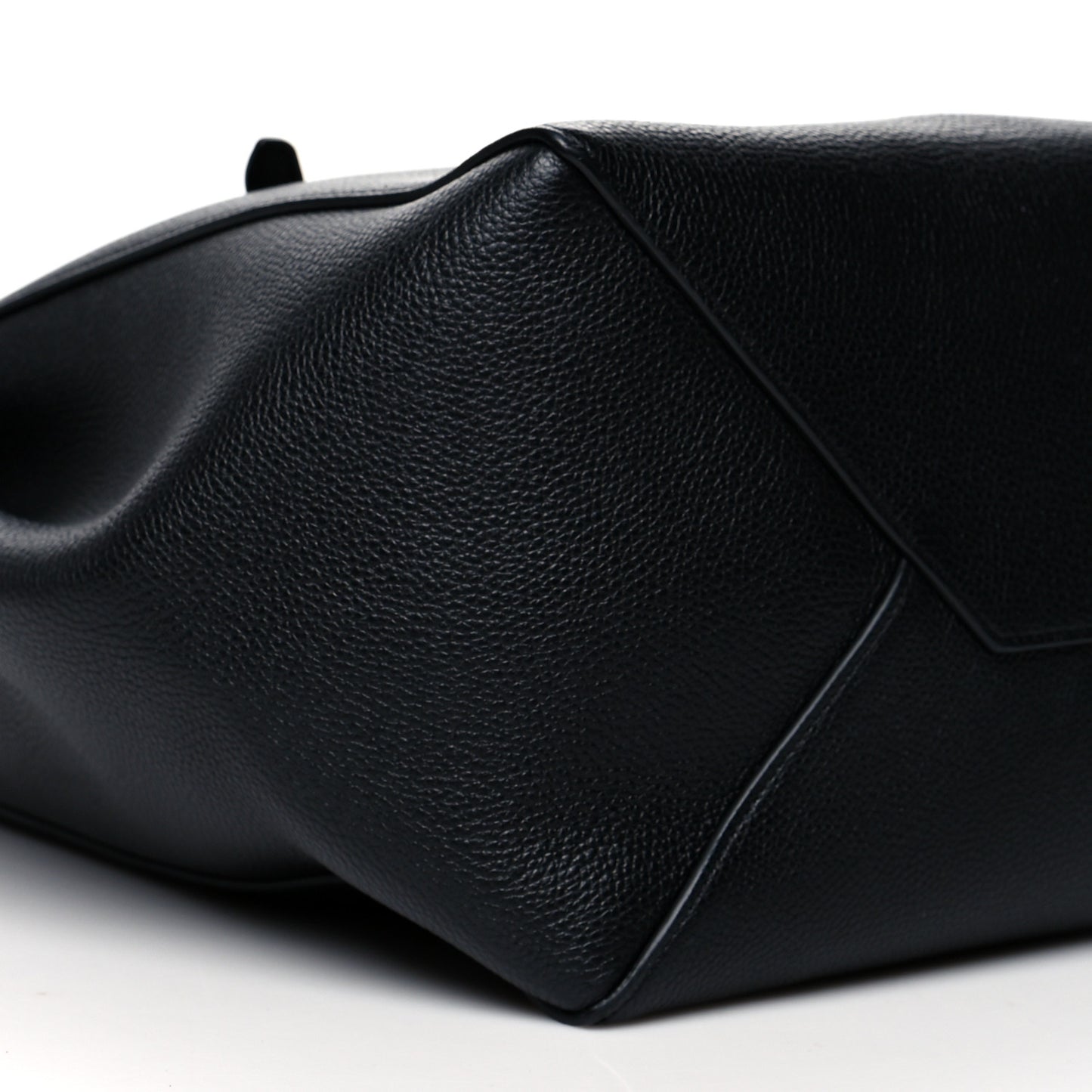 Soft Grained Calfskin Small Belt Cabas Phantom Black