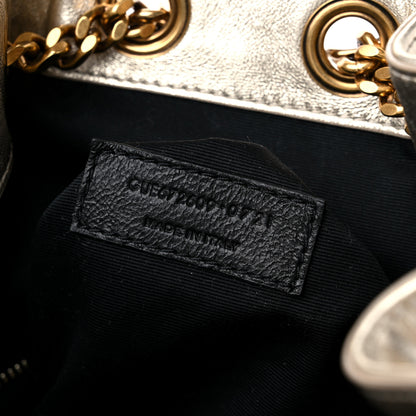 Saint Laurent Lambskin Matelasse Monogram Joe Backpack Pale Gold 7 of 9