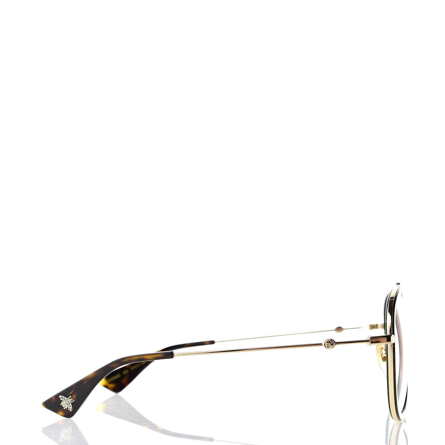 Gucci Web Aviator Sunglasses GG0062S Green Red 3 of 7