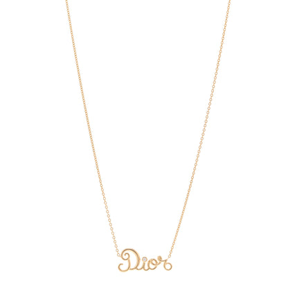 Christian Dior 18K Yellow Gold Diamond Dioramour Pendant Necklace 1 of 6