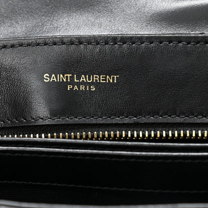 Saint Laurent Calfskin Y Quilted Monogram Toy Loulou Crossbody Bag Black 9 of 21