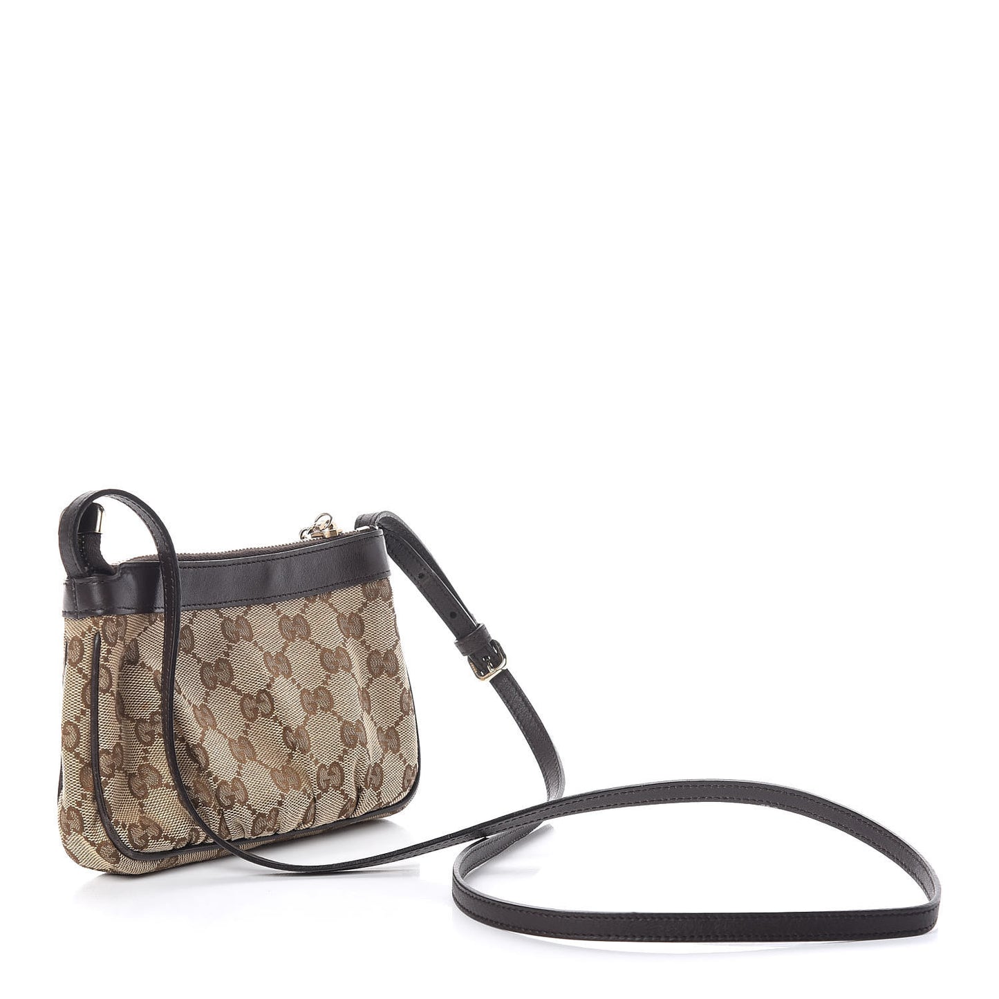Monogram GG Heart Charm Crossbody Pochette Brown