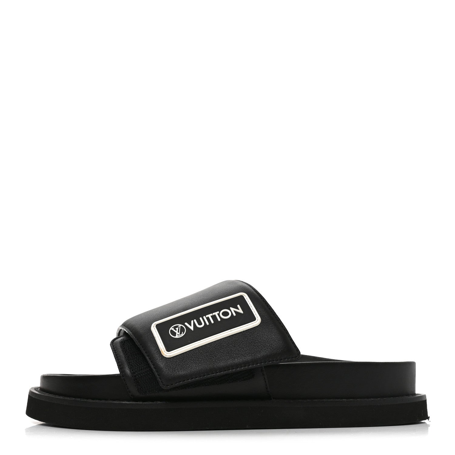 Louis Vuitton Calfskin Womens Pool Pillow Sunset Mules 40 Black 1 of 7