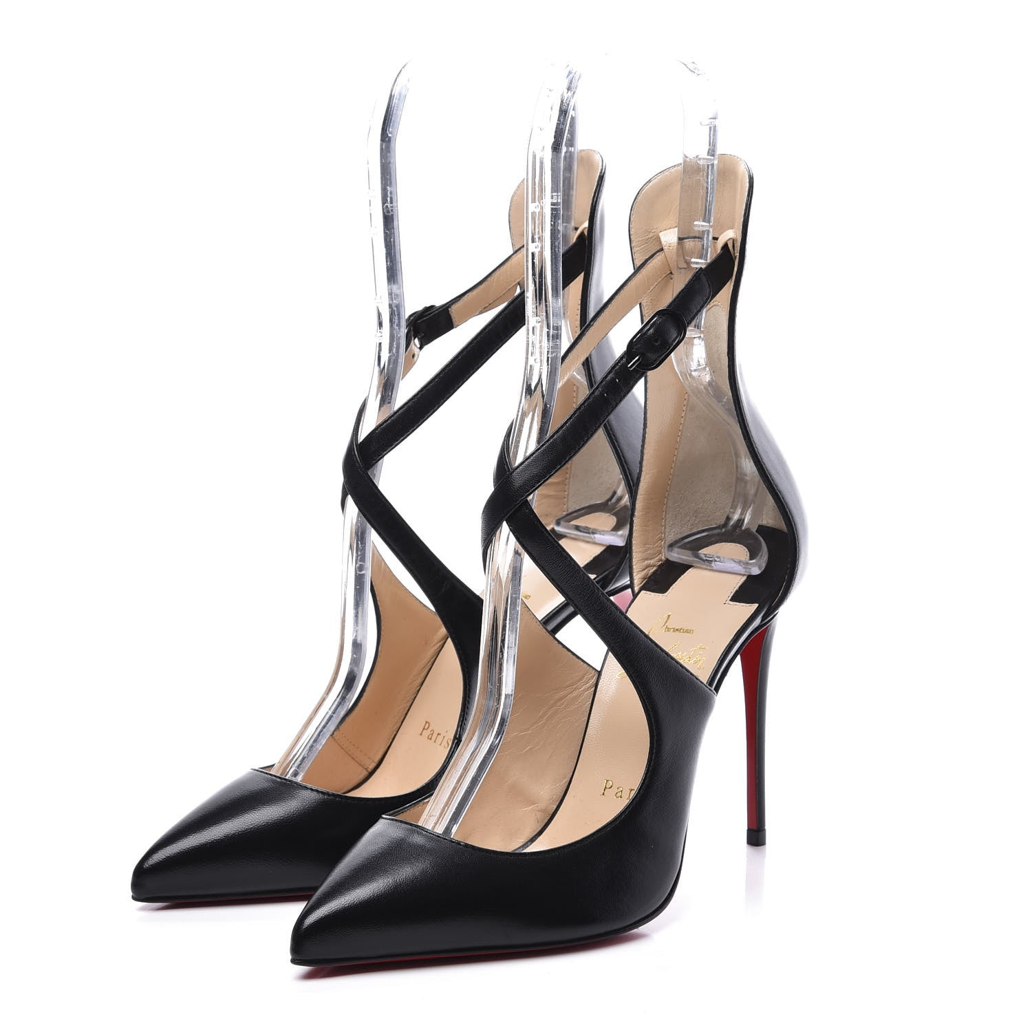 Christian Louboutin Shiny Nappa Marlenarock 100 Pumps 36.5 Black 3 of 9