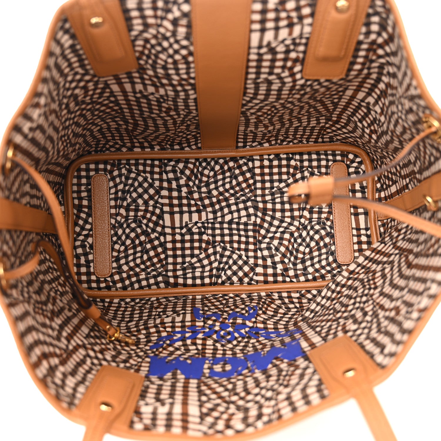 MCM Visetos Medium Liz Reversible Shopper Tote Cognac 9 of 17