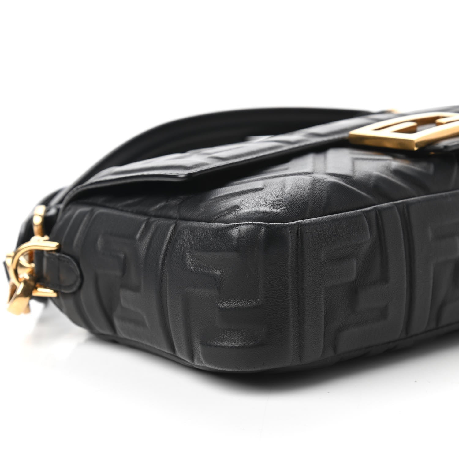 Fendi Nappa FF 1974 Embossed Baguette Black 6 of 10