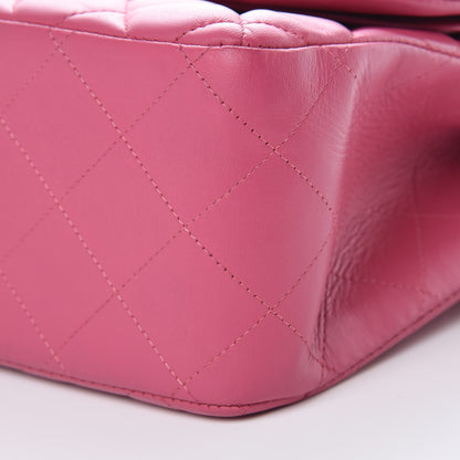 Chanel Lambskin Quilted Jumbo Double Flap Dark Pink 11 of 19
