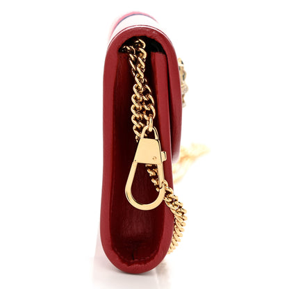Gucci Textured Calfskin Web Mini Rajah Slim Flap Shoulder Bag Romantic Cherry 11 of 11