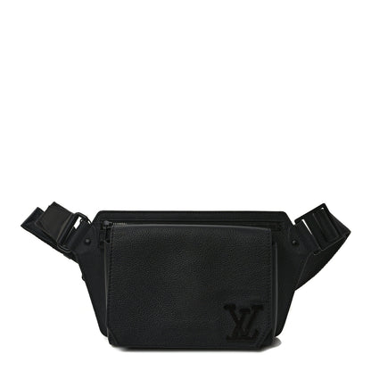 Louis Vuitton Grained Calfskin Aerogram Takeoff Slingbag Black 1 of 8
